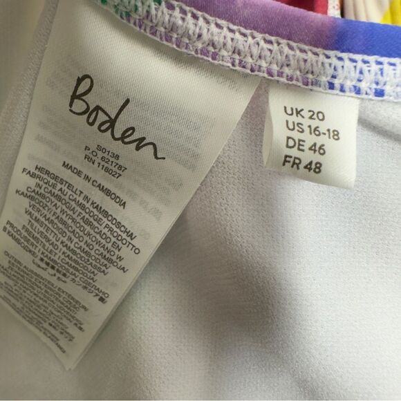 BODEN ATRANI MULTI COLOR BELTED ONE PIECE SWIMSUIT 16-18 PLUS SIZE - Picture 5 of 9